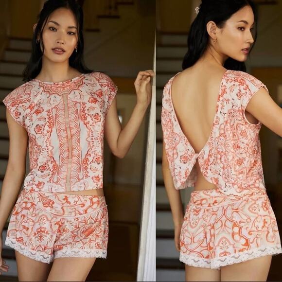 NWT Anthropologie. Two-Piece Knit Short Set. - Picture 1 of 15